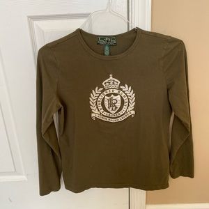 Ralph Lauren long sleeve t shirt with emblem.